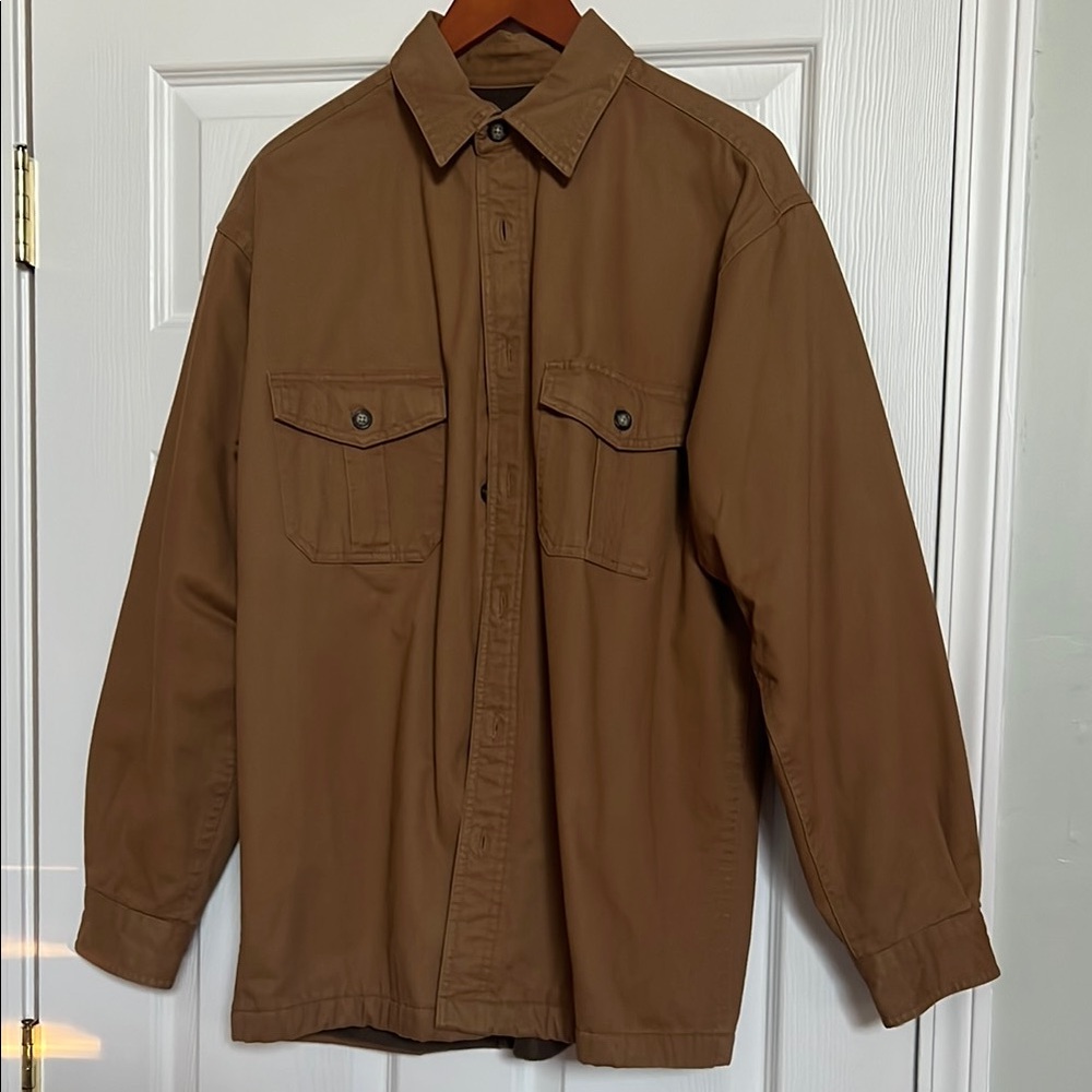 Men's Brown Casual Shirt Jacket